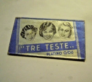 OLD RAZOR BLADE - RASIERKLINGE - DREI KÖPFE PLATIN 0/06 - Bild 1 von 1