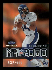 1999 Fleer Mystique NFL 2000 #8N Brian Griese #532/999 Broncos - Picture 1 of 2