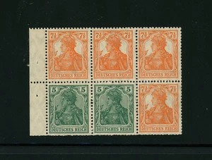 Germany Scott # 98E Booklet Pane VF OG NH MNH Stamps Cat $90 (4 #98, 2 # 82) - Picture 1 of 2