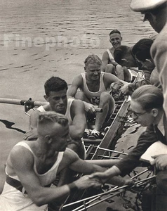 1936 Vintage 11x14 OLYMPICS Germany Sports Sculling Rowing Photo Art PAUL WOLFF - Picture 1 of 1