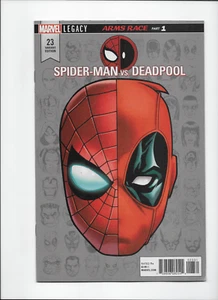 SPIDERMAN DEADPOOL 23 MIKE McKONE HEADSHOT VARIANT NM LEGACY TIE - Picture 1 of 2