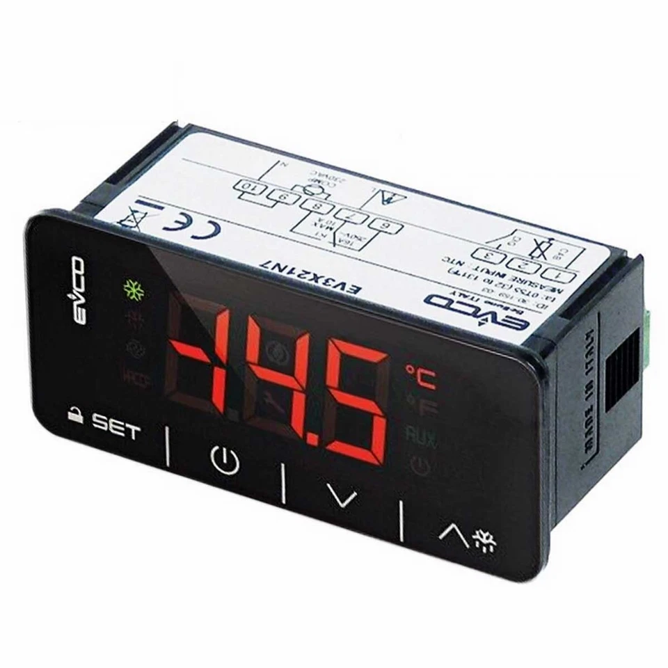 Termostato digitale touchscreen Evco EV3X21N7 16A 220V con Prob Customs Inculude