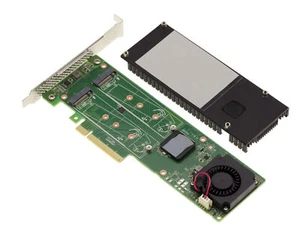 Controller Card Pcie 3.0 x8 for 2 SSD M.2 Nvme M Key Harware Raid 0 1 - Picture 1 of 3