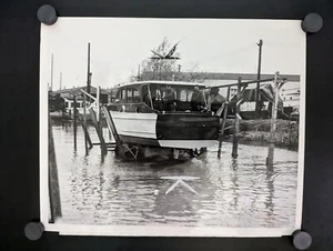 Kean's Detroit 1954 puerto deportivo lanzamiento barco de placer foto de prensa 10 x 8 - Imagen 1 de 3