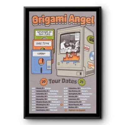 Origami Angel Tour Dates 2025 Poster - Wall Decor - Image 1 of 4