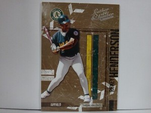 2005 Leather & Lumber - RICKEY HENDERSON #109- Silver Parallel ‐ OAKLAND  #d/100