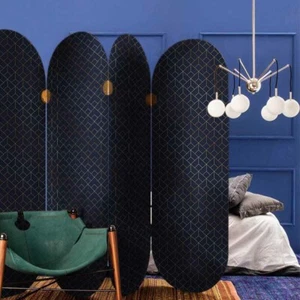 Dark Blue Metallic PET Brushed Wallpaper Metal Texture Self-adhesive Wallpaper - Picture 1 of 9