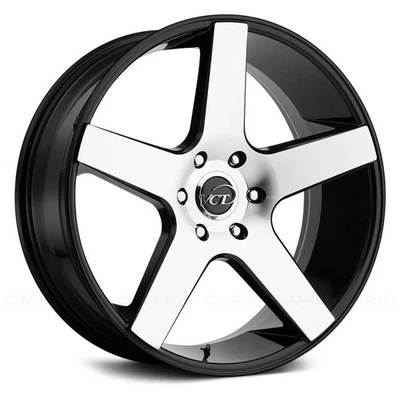 VCT V83 Wheels 22x9 (15, 5x120.65, 73.1) Black Rims Set of 4 Foto 1 de 2