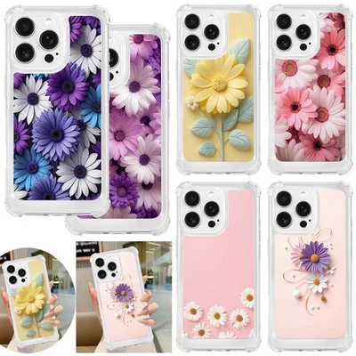 Encantadora funda de goma margarita para teléfono iPhone 16 Pro 15 14 17 13 Samsung A56 Foto 1 de 4