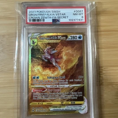 PSA 8 2023 POKEMON SWSH CROWN ZENITH #GG67 FULL ART/ORIGIN FORME PALKIA VSTAR - Image 1 of 2