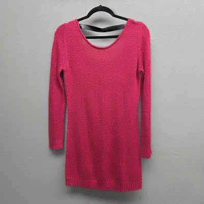 Suéter Love By Design feminino médio rosa malha pulôver gola redonda manga longa top - Imagem 1 de 4