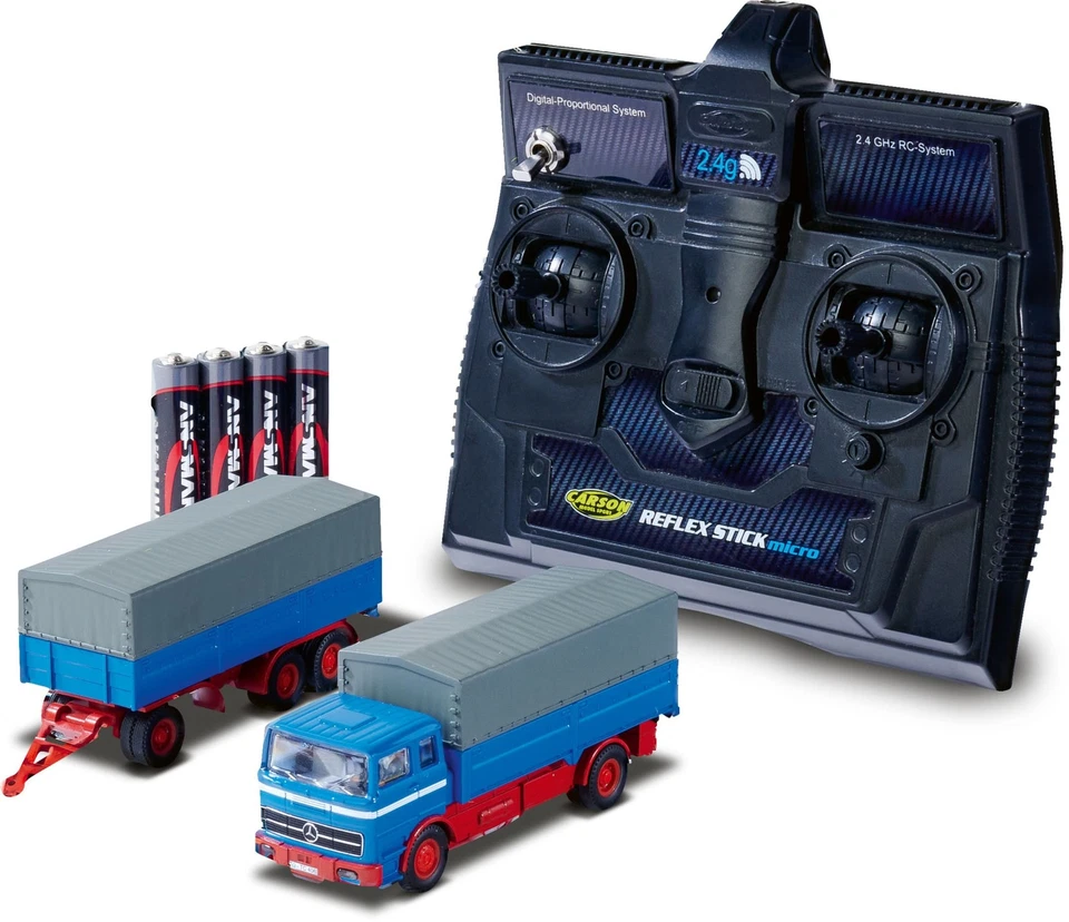 Carson 500504157 M-B 1620 Plane m.Anhän.100 RTR blau 1 87 Spur H0