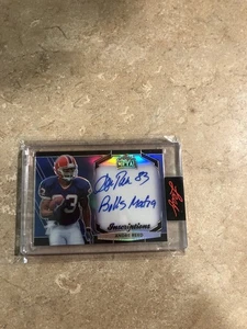 2024 Leaf Eclectic (Leaf Metal ) Andre Reed Blue Ref Inscriptions AU SN 5/100! - Picture 1 of 2
