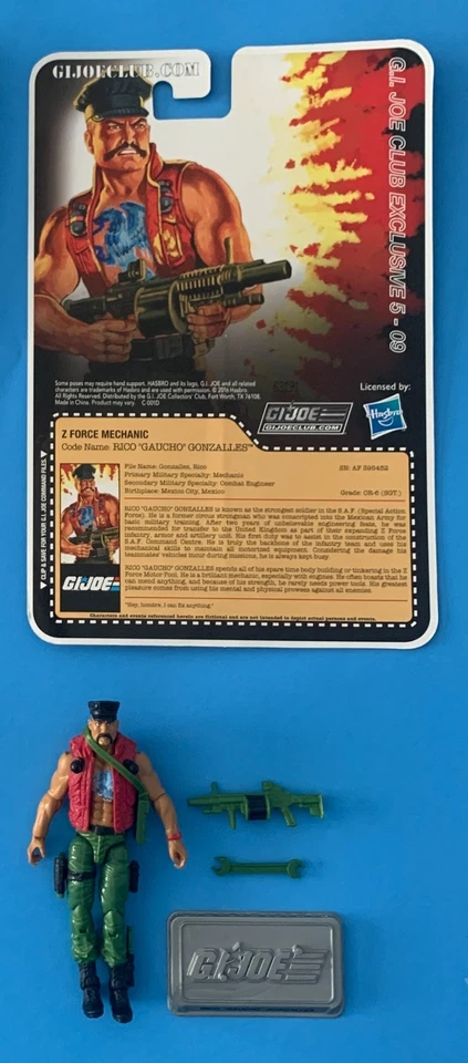 GI JOE FSS CLUB DE COLECCIONISTAS GAUCHO GONZALEZ Z FORCE MECÁNICO SUELTO COMPLETO Foto 1 de 1
