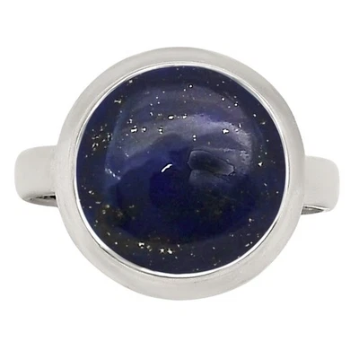 Natural Lapis Lazuli - Afghanistan 925 Sterling Silver Ring s.9 Jewelry R-1007 - Image 1 of 4