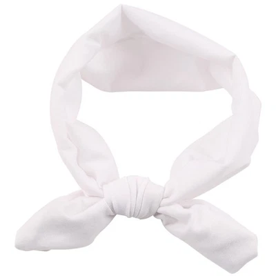 6 PCS Baby Infant Girl Kid Cotton Solid Knot Elastic Headband Stretch Hair Band - Image 1 of 4