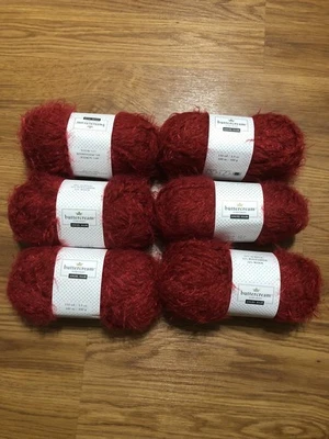 Lote de hilo rojo pelo de ángel artesanal Buttercream Luxe Foto 1 de 4