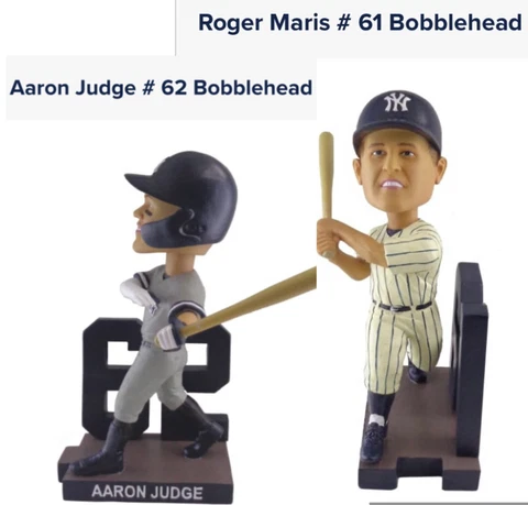 Aaron Judge & Roger Maris New York Yankees Bobblehead SGA Cover