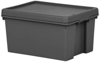 16L Bam Box Heavy Duty Recycled Storage Box With Lid Black 215Mm X 290Mm X 395Mm - Image 1 of 4