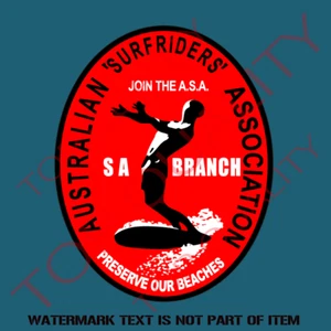 AUSTRALIAN SURFRIDERS SOUTH AUSTRALIA BRANCH Decal Sticker CAR WOODY SURF VAN - Bild 1 von 3