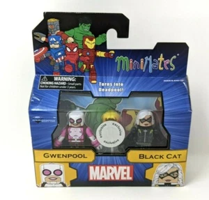 Juego de figuras Marvel Minimates Deadpool Gwenpool y gato negro exclusivo de Toys R Us - Imagen 1 de 5