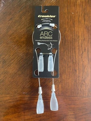 Retenedor Croakies Arco Sin Fin Plateado y Blanco 16" REG/XL/XXL Hecho en EE. UU. Foto 1 de 4