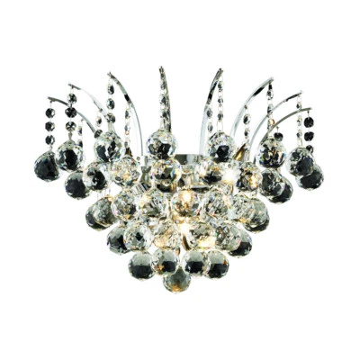Wall Sconce Crystal Balls Chrome Dining Room Bedroom Hallway Foyer Light Fixture - Image 1 of 2
