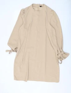 VERO MODA Womens Beige Polyester A-Line Size XL Crew Neck Zip - Picture 1 of 10