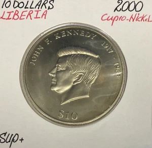 LIBERIA - 10 DOLLARS 2000 - Pièce de Monnaie en Cupro-Nickel // Qualité : SUP - Picture 1 of 2