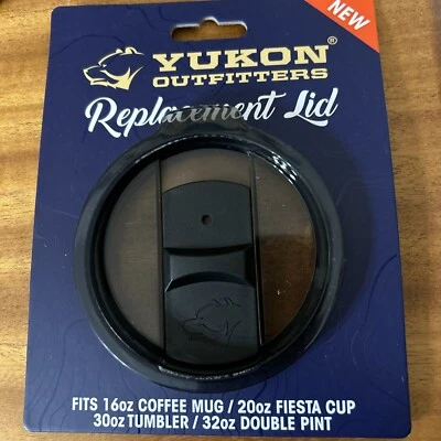 Yukon Replacement lid - 16 Oz Coffee Mug/32 Oz Double Pint/30 Oz Tumbler Black - Image 1 of 2