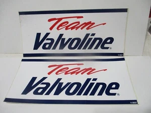 2 Team Valvoline Stickers 7"x3" '80s - Picture 1 of 3