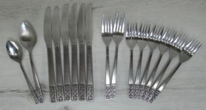 MCM "Claudia" Stainless by Present Flatware Korea Forks Spoons Knifes 15 Pieces - Picture 1 of 22