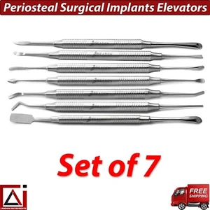 Set of 7 Periosteal Elevator Oral Surgery Implant Sinus Lift Dental Instruments - Picture 1 of 5