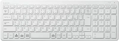 ELECOM Pantograph Compact Keyboard TK-FBP101WH White Bluetooth New iOS Android - Image 1 of 4