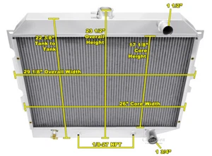 4 Row Kool Champion Radiator for 1970 71 72 73 1974 Dodge Challenger Hemi Engine - Foto 1 di 7