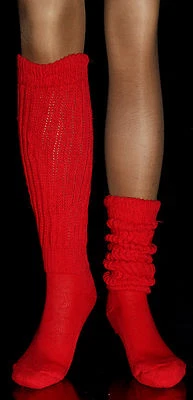 2 calcetines rojos holgados uniforme Scrunch Hooters cálido disfraz de Halloween Foto 1 de 4