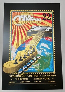 Eric Clapton North American Tour 2022 Poster Limited Edition by Adam Pobiak - Picture 1 of 7