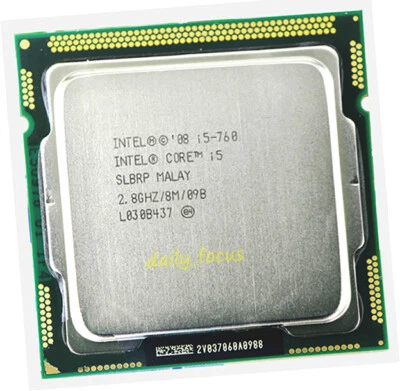 Intel Core i5-760 2.8 GHz LGA1156 4 Core 4 threads SLBRP CPU Processors 8 MB - Image 1 of 4