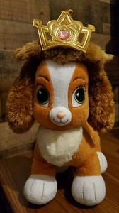Disney Build A Bear Princess Palace Pets Teacup Belle Puppy Dog Plush w Crown - Picture 1 of 18
