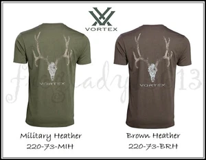 VORTEX OPTICS Men's Head-On-Muley SS T-Shirt, Military Heather or Brown Heather - Picture 1 of 10