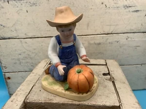 Fall Denim Days by Homco 1985 Figurine, Malaysia - Picture 1 of 5