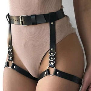 Sexy Women Leather Body Harness Belt Waist Garter Belt Leg Thigh Suspenders P_yk - Picture 1 of 7