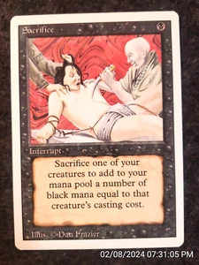 Sacrifice Magic the Gathering MTG - Revised NEVER PLAYED (DS3D1D4) - Picture 1 of 4