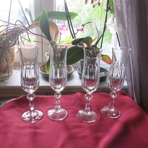 4 Flute Di Champagne In Cristallo Villeroy E Boch Modello Belvédère H 19,8 CM - Foto 1 di 11
