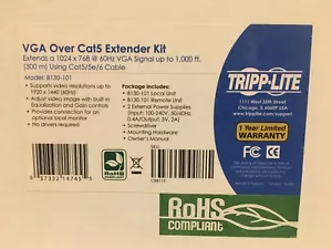Extender VGA Over Cat5 Tripp-Lite modello B130-101 unità locali + remote - Foto 1 di 3