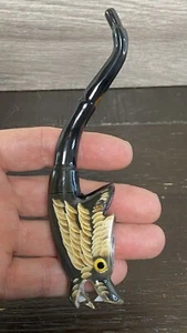 Vintage Drachenkopf Büffelhorn geschnitzt Pfeife signiert - Bild 1 von 20