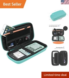 Compact Hard Case for TI Graphing Calculators - Double Zipper, Easy Carry Handle - Picture 1 of 9