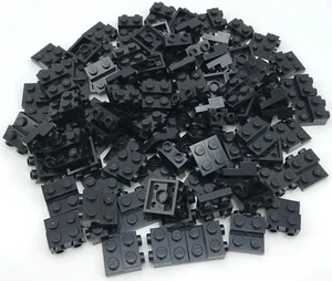 Lego 100 neue schwarze Platten modifiziert 2 x 2 x 2/3 mit 2 Noppen an Seitenteilen - Bild 1 von 1