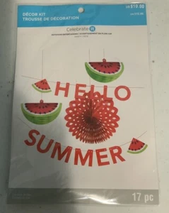 HELLO SUMMER Watermelon Party Decor Kit NEW - Picture 1 of 1