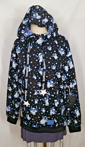 Loungefly Stitch Ghost Costume Black AOP Unisex Pullover Hoodie M - Picture 1 of 13